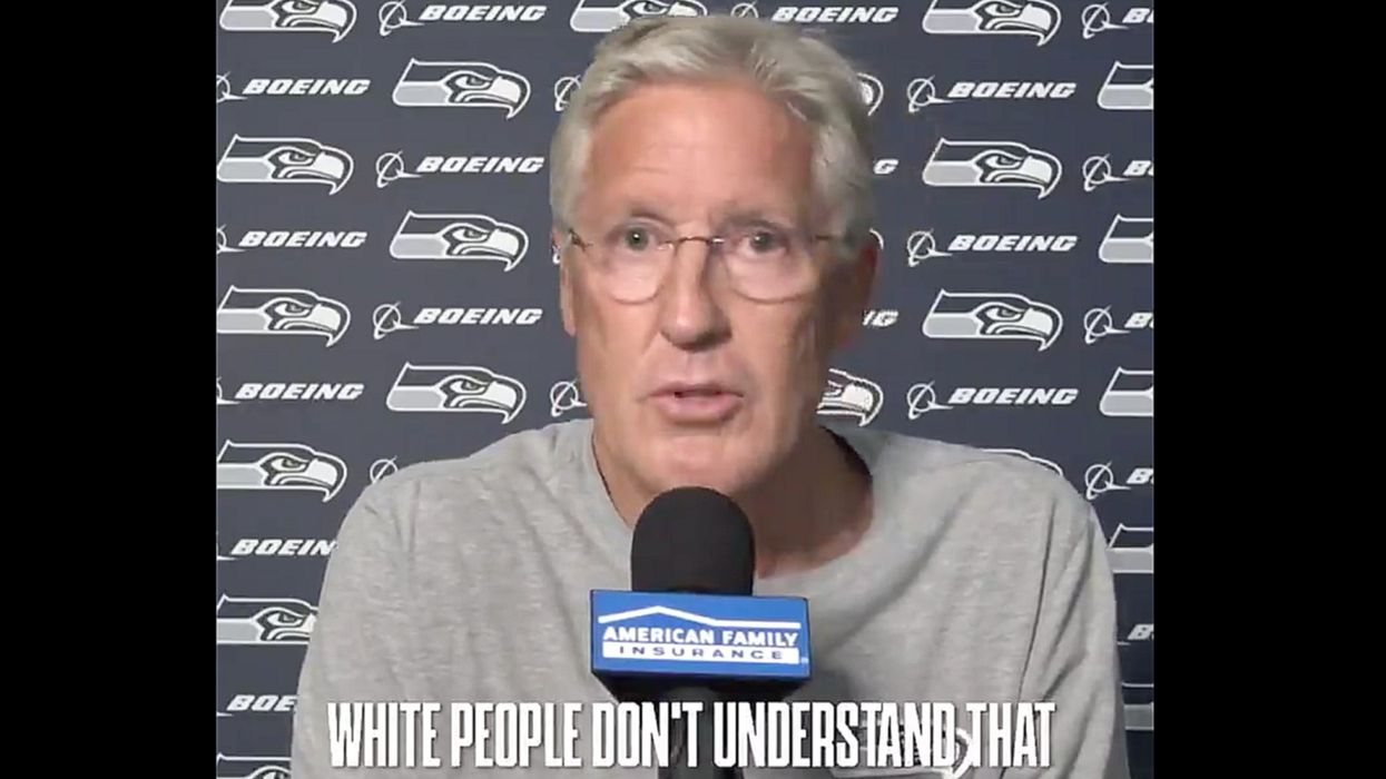 Seahawks' Pete Carroll promotes white shame: 'Black people can't scream anymore'