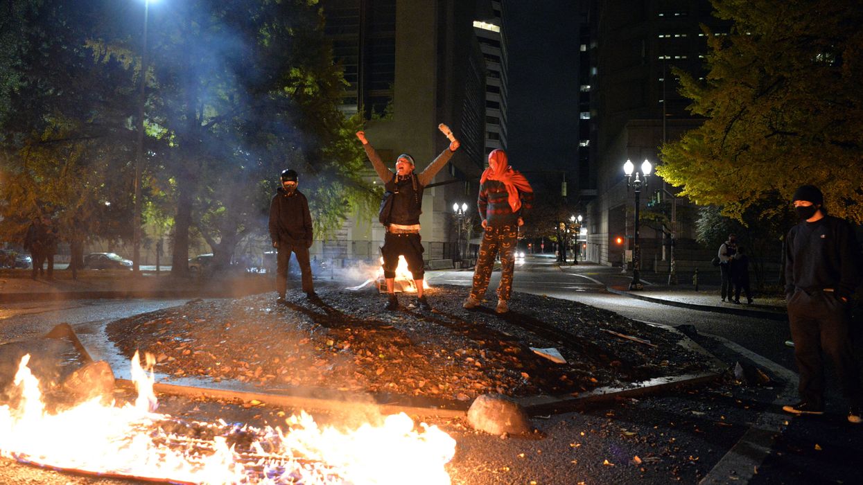 Seattle police arrest at least 8 people during Election Day protests as rioters reportedly put nails in roadway
