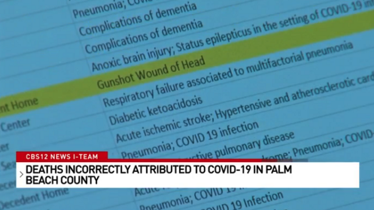 Several deaths not related to COVID are listed as COVID deaths in Florida