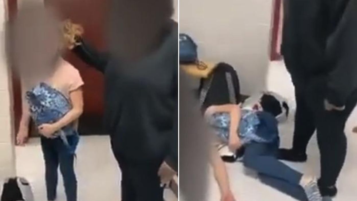Shocking video shows violent bullying incident between middle-school girls: 'I will hurt you'