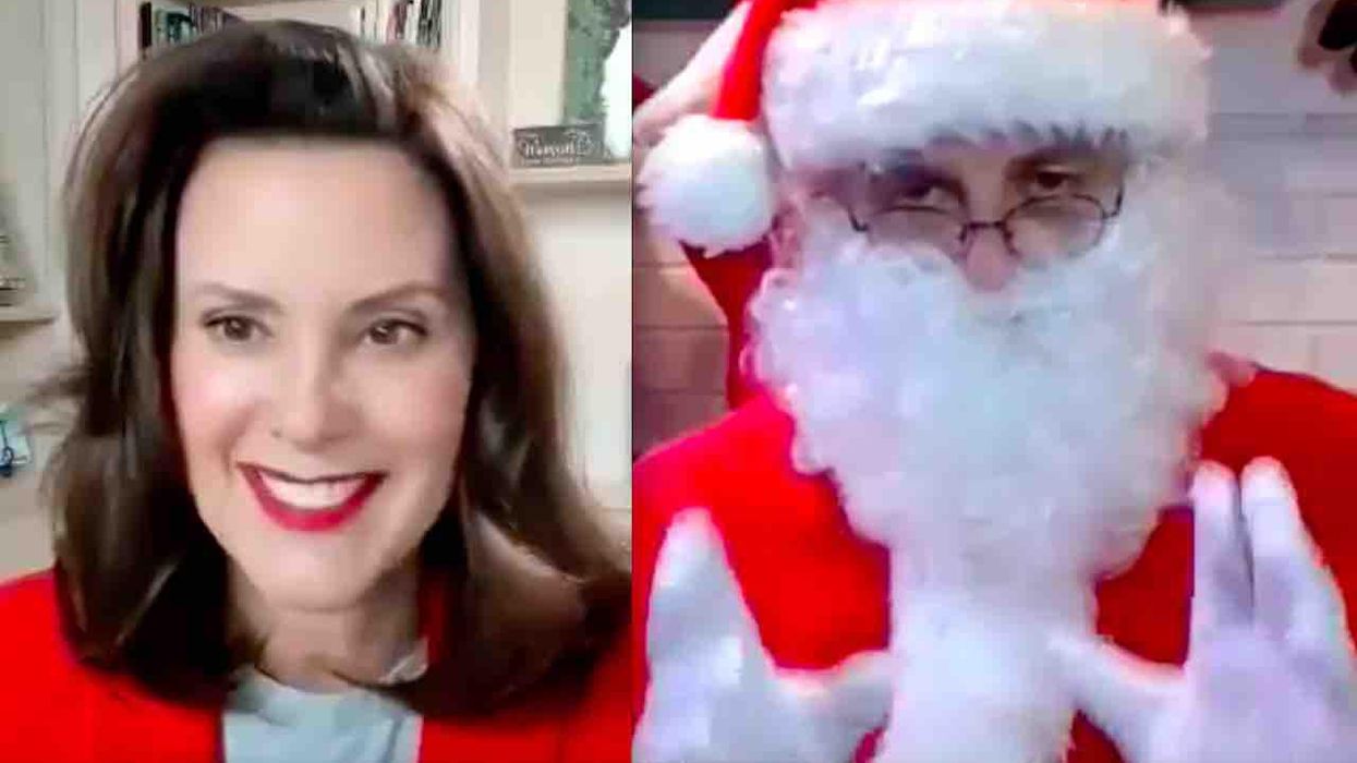Smiling Democratic Gov. Whitmer appears with Santa in video, urges Michigan children to not visit grandparents for Christmas