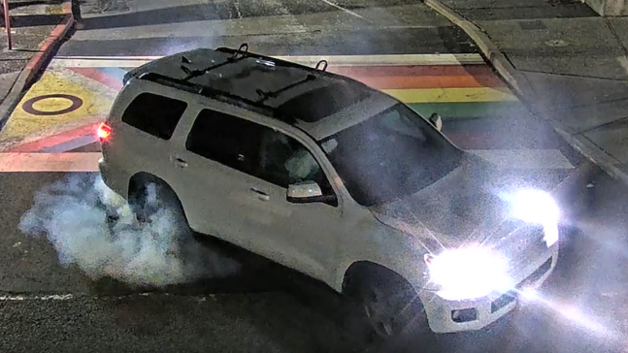 Someone burned rubber on Intersex-Inclusive Progress Pride flag crosswalk — and resulting police probe is thoroughly mocked