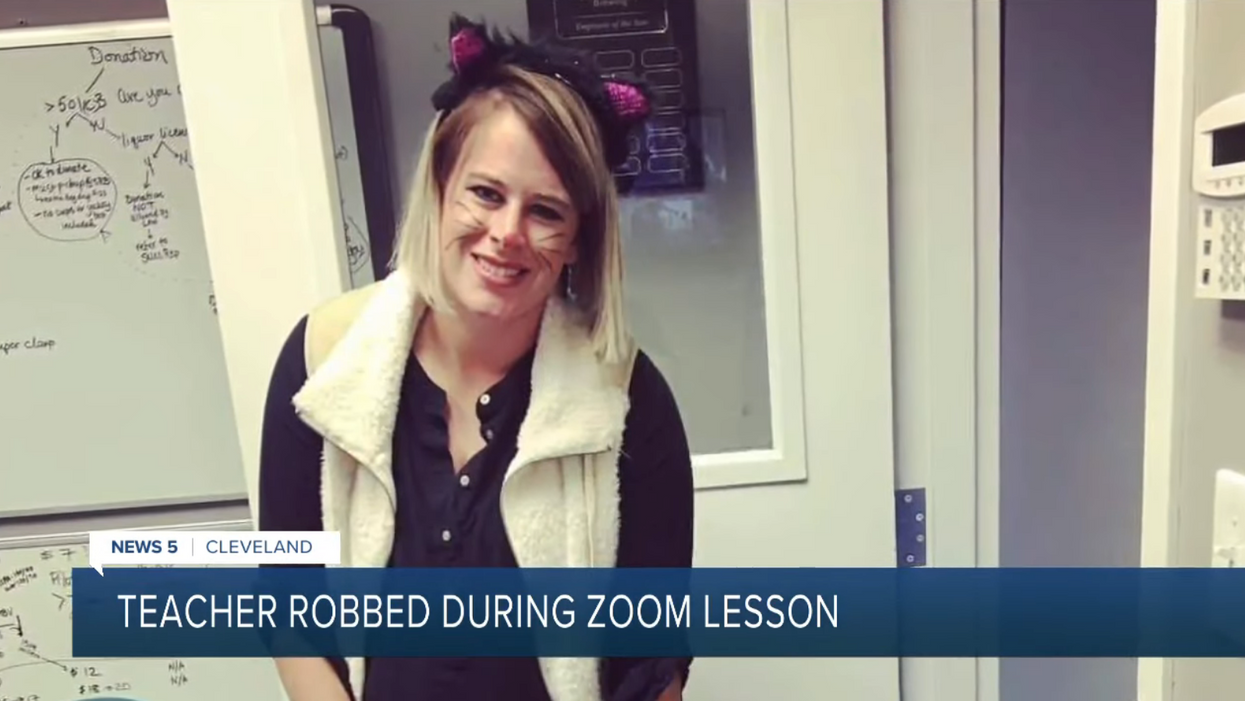Special education teacher chases off knife-wielding robber during Zoom call with student's family