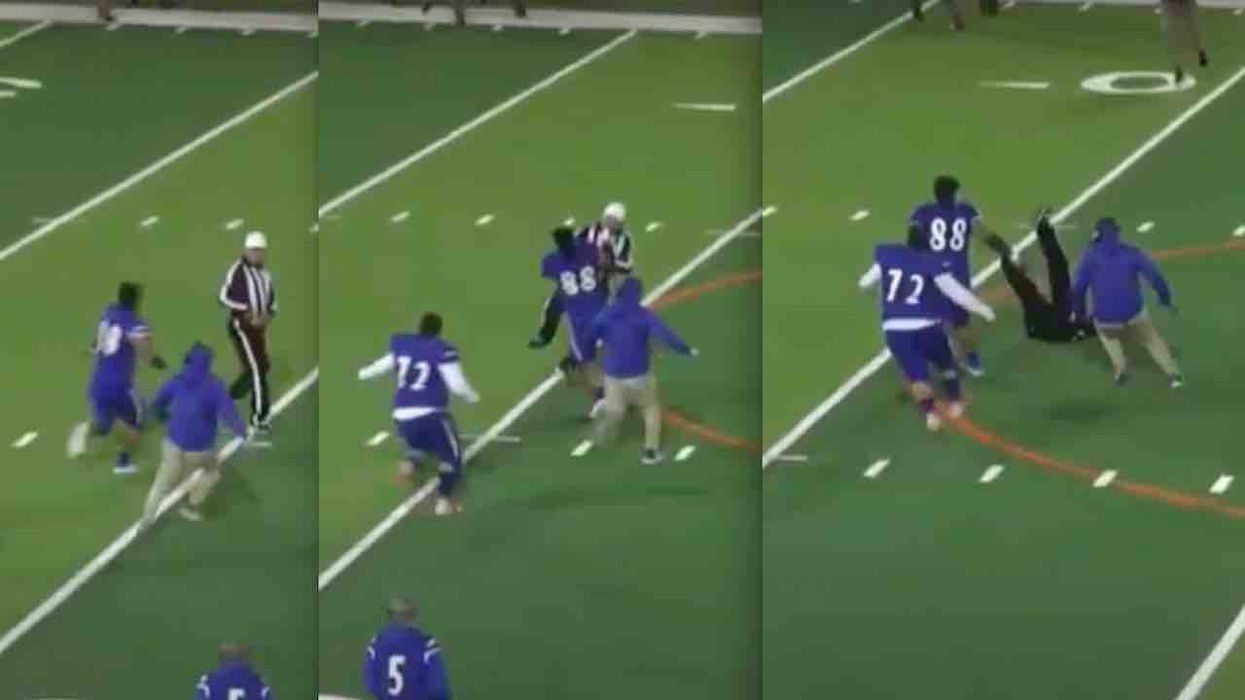 Star HS football player runs on field, flattens referee who ejected him from game — then police escort player from stadium