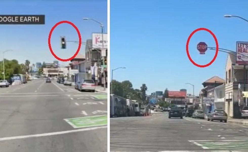 Stop signs replace traffic lights at 'busy' Oakland intersection, reportedly on account of area homeless
