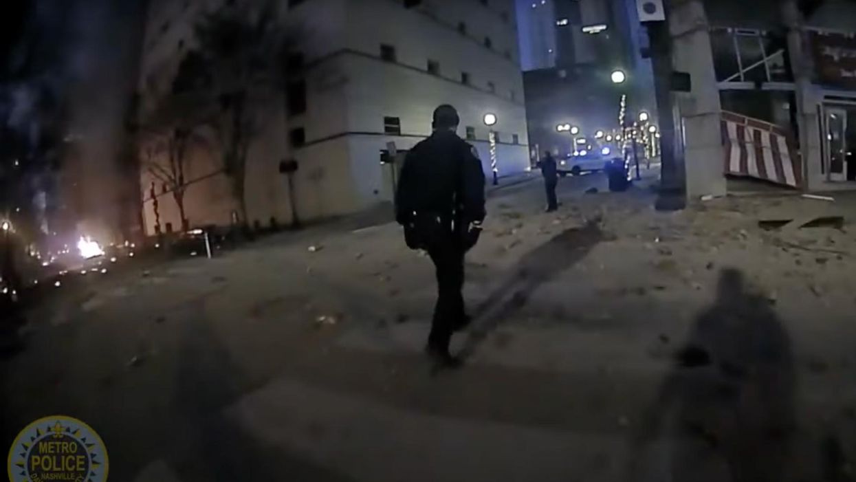 Stunning police bodycam footage captures officer's viewpoint during Nashville Christmas bombing