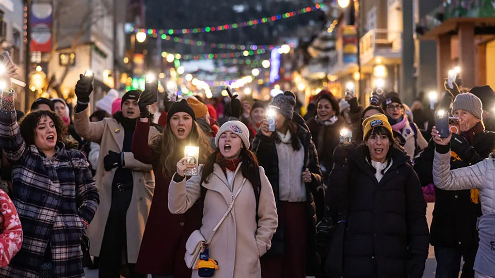 Sundance VIPs take 10-minute protest break in between screenings