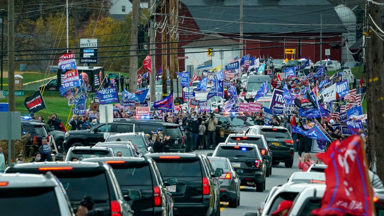 Trump supporters crash Biden rally, Joe calls them 'chumps;' Trump says Biden rallies have 'tiny crowds'