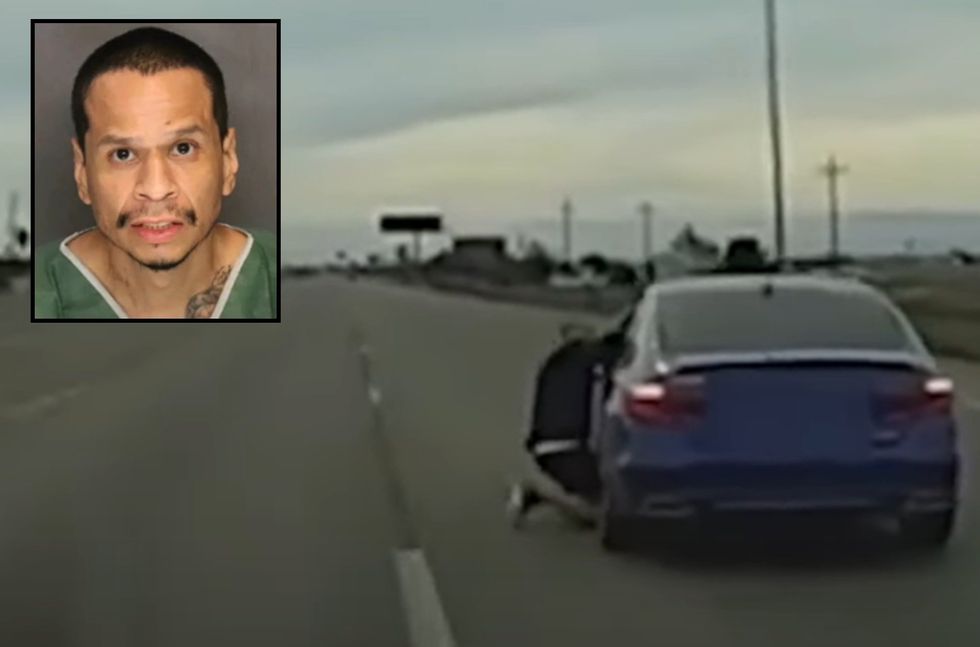 Suspect clings to moving car to avoid arrest‚ winds up shot after attempted carjacking in wild video