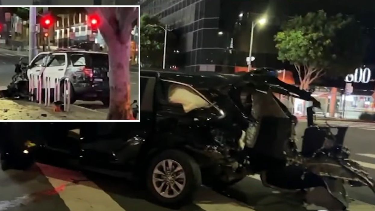 Suspect steals LAPD cruiser, drags cop alongside until he crashes into other vehicles, causing more injuries