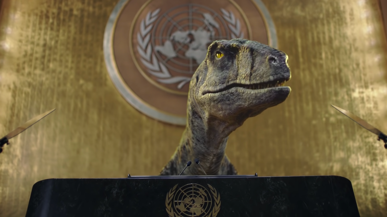 Talking dinosaur warns humans of impending extinction, says they're 'headed for a climate disaster': UN video