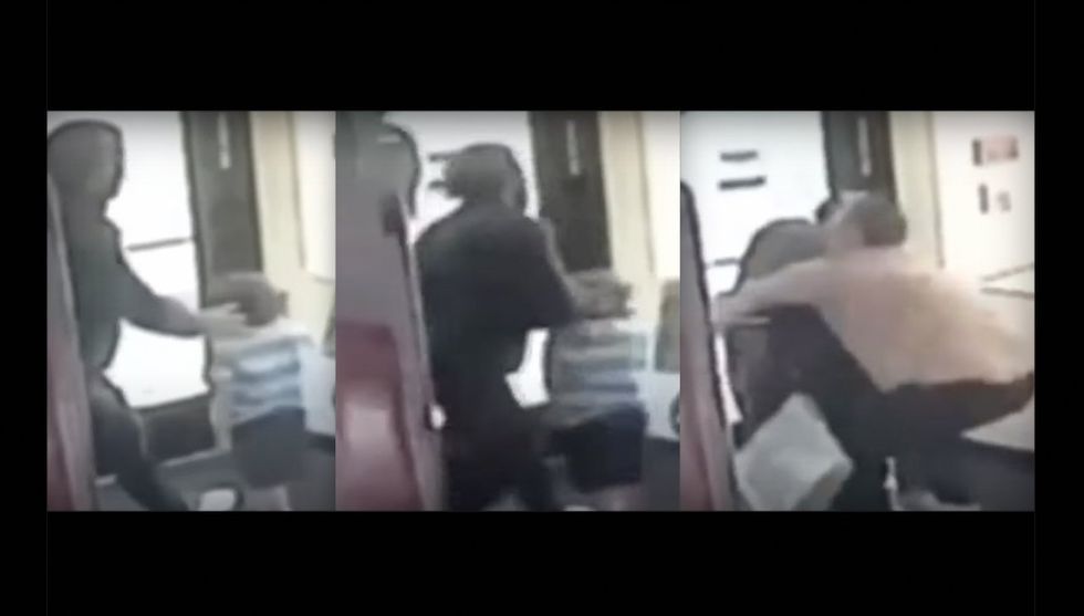 Terrifying video: Creep grabs 4-year-old boy‚ tries to leave store with him. But Dad is right there — and does what dads do.