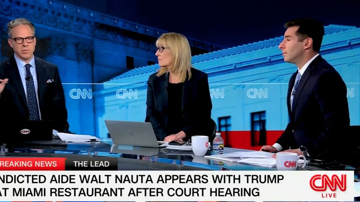 'That's enough of that!' CNN anchor gets upset over footage of Trump meeting with supporters after court appearance