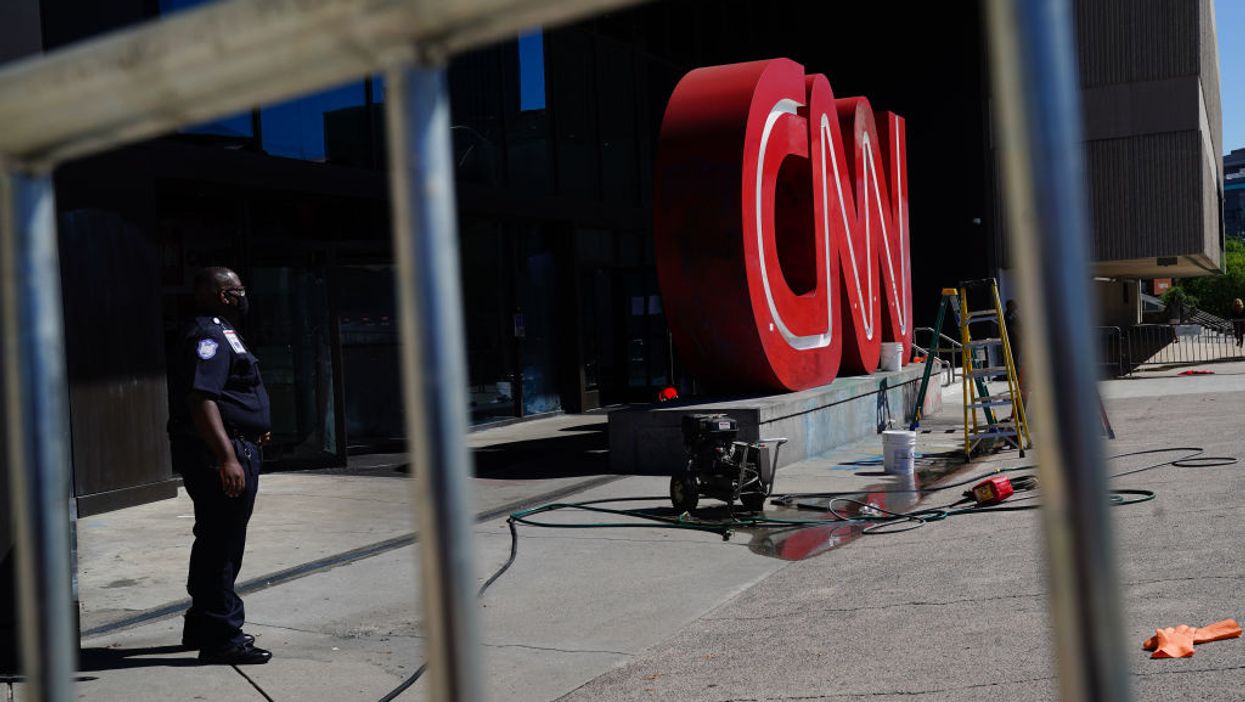 The internet slams CNN for erecting protective barrier at headquarters