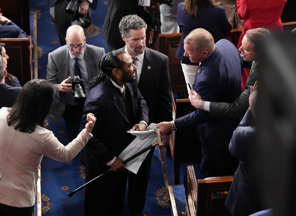 'These people are crazy!' Texas Democrat kicked out of the State of the Union over sign about black people