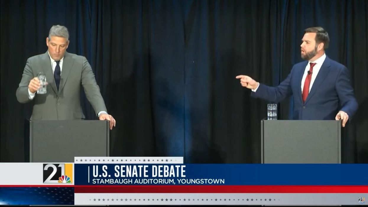 'This is disgusting': Ohio Senate candidate debate flares up over Great Replacement Theory as JD Vance slams Tim Ryan