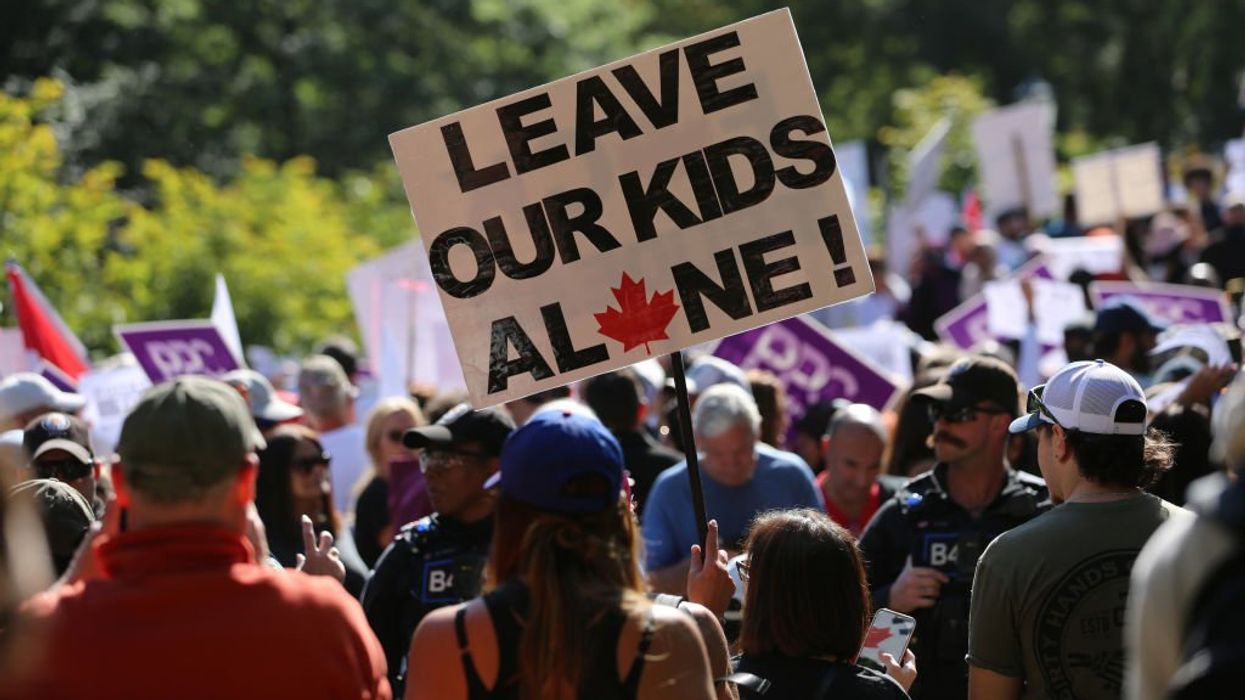 Thousands take to the streets across Canada as part of parental rights protests against LGBT indoctrination in schools