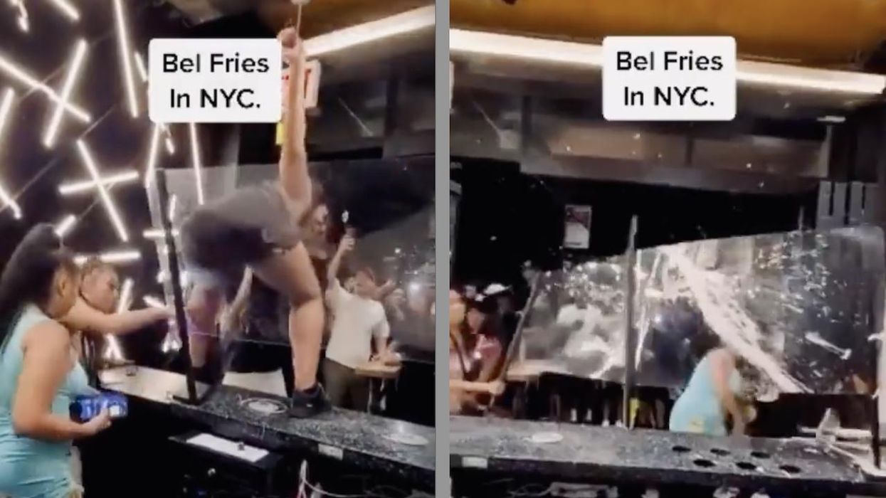 Three women trash NYC eatery reportedly over $1.75 extra sauce fee; employees injured, onlookers cheer. One suspect allegedly punches arresting cop in face.