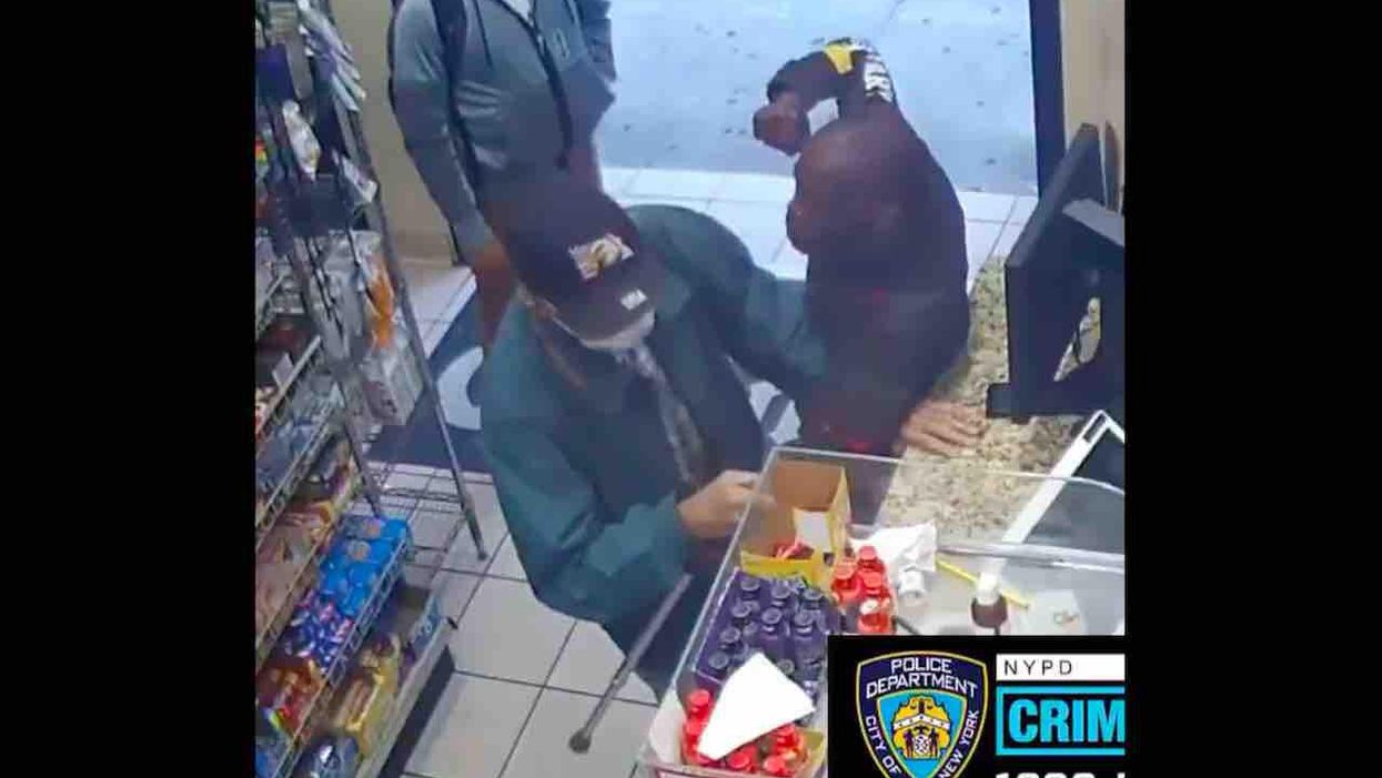 Thug threatens 82-year-old man, punches him in head, shoves him to ground — then steals his cane — while others just watch attack happen