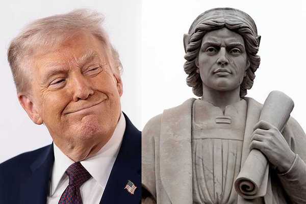 'Thugs do not rule America': Replica of Columbus statue toppled by liberal mob may soon have a home — the White House