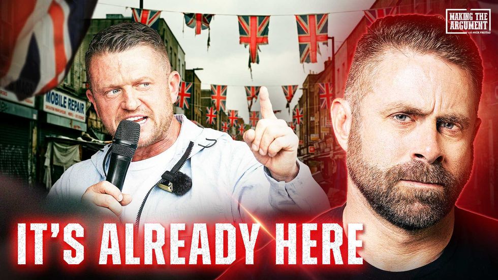 Tommy Robinson warns Nick Freitas that an Islamic invasion is taking over the West