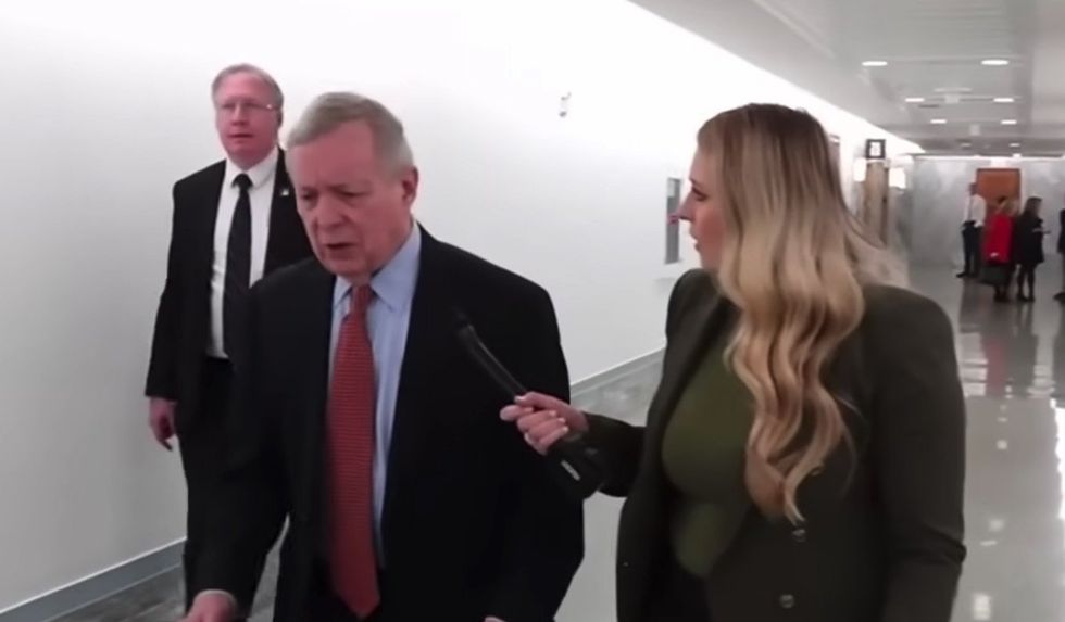 Top Democrat gives bizarre answer when reporter confronts him about Jeffrey Epstein's flight logs