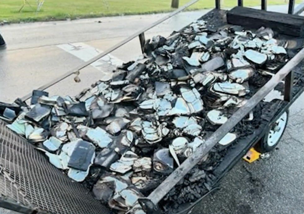 Trailer full of hundreds of Bibles intentionally set on fire in front of Tennessee church on Easter Sunday