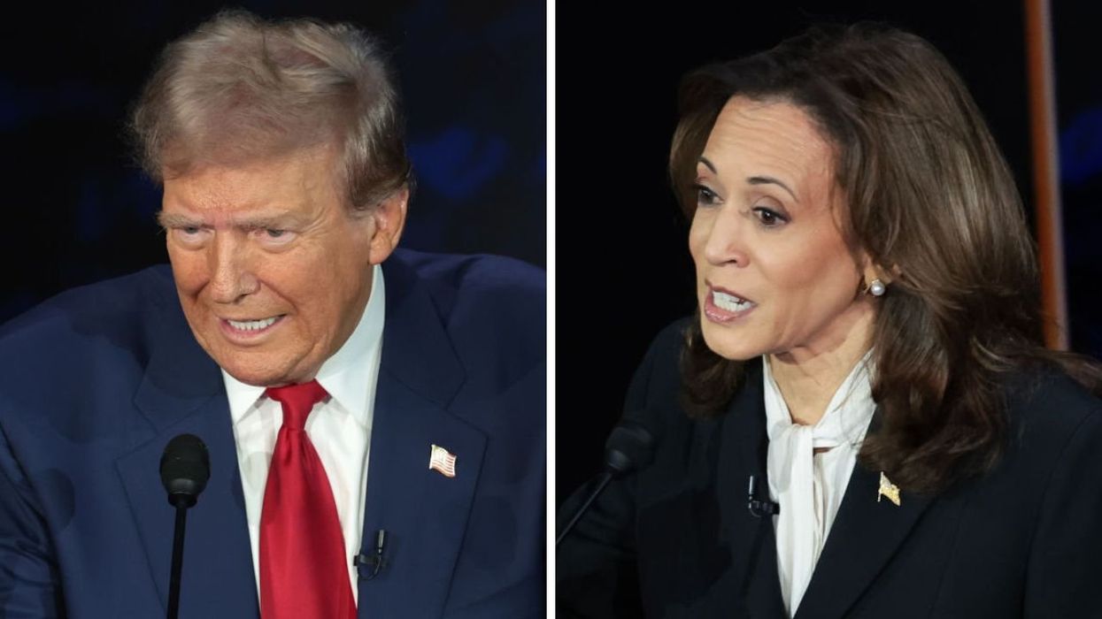 Trump makes surprise spin-room appearance after debate while Harris bolts