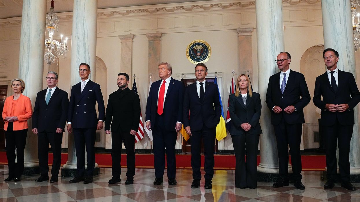 Trump points out iconic image from Butler assassination attempt to European leaders