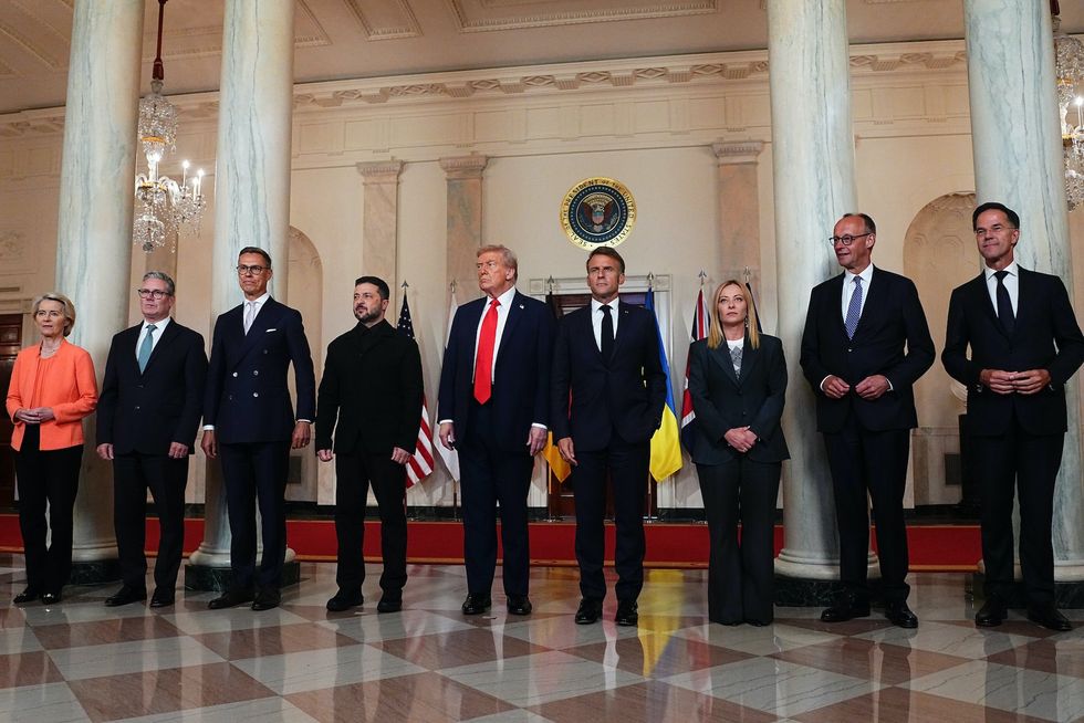 Trump points out iconic image from Butler assassination attempt to European leaders
