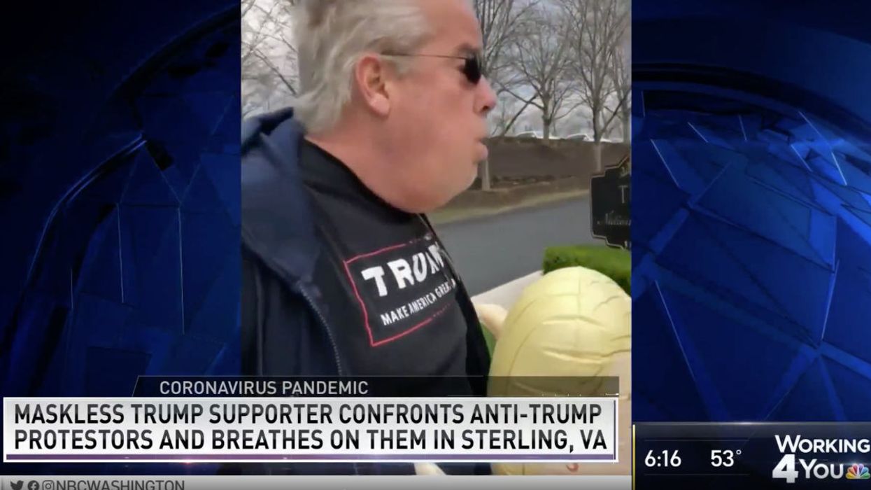 Trump supporter faces simple assault charges after blowing on anti-Trump protesters