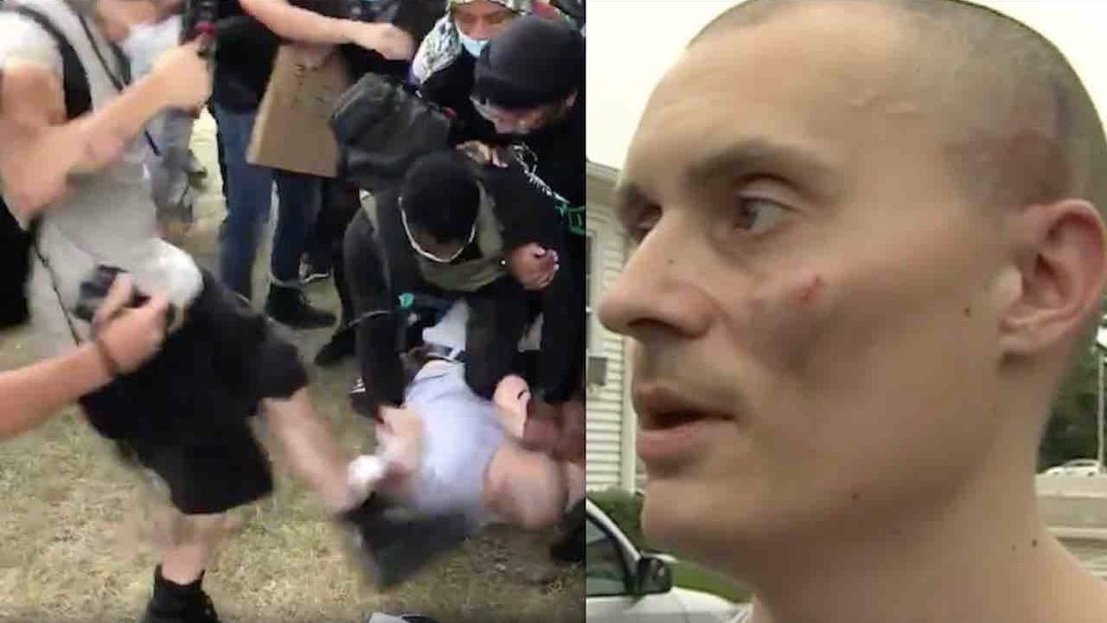 Trump supporter kicked in head by Black Lives Matter militant while flat on his back: 'He just got his a** beat!'