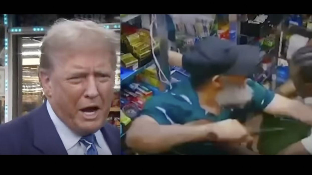 Trump visits Harlem deli where worker fatally stabbed attacker in self-defense — and crowd chants '4 more years!'
