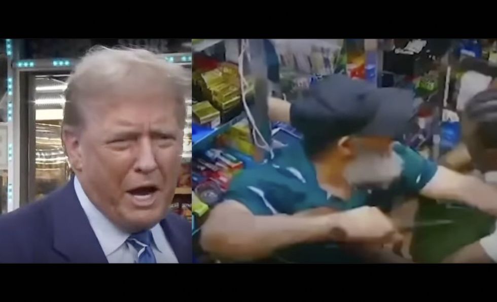 Trump visits Harlem deli where worker fatally stabbed attacker in self-defense — and crowd chants &apos;4 more years&;#33;&apos;