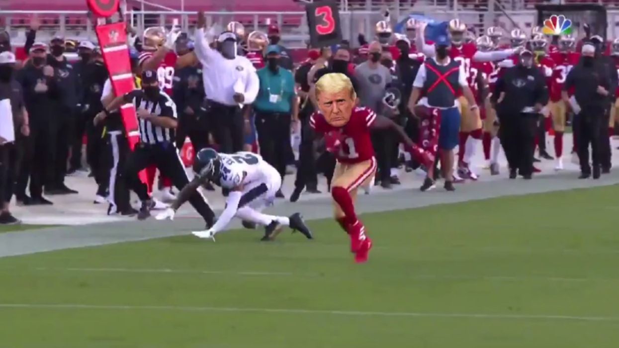 Twitter removes Trump campaign video featuring the president's head on 49ers' Brandon Aiyuk