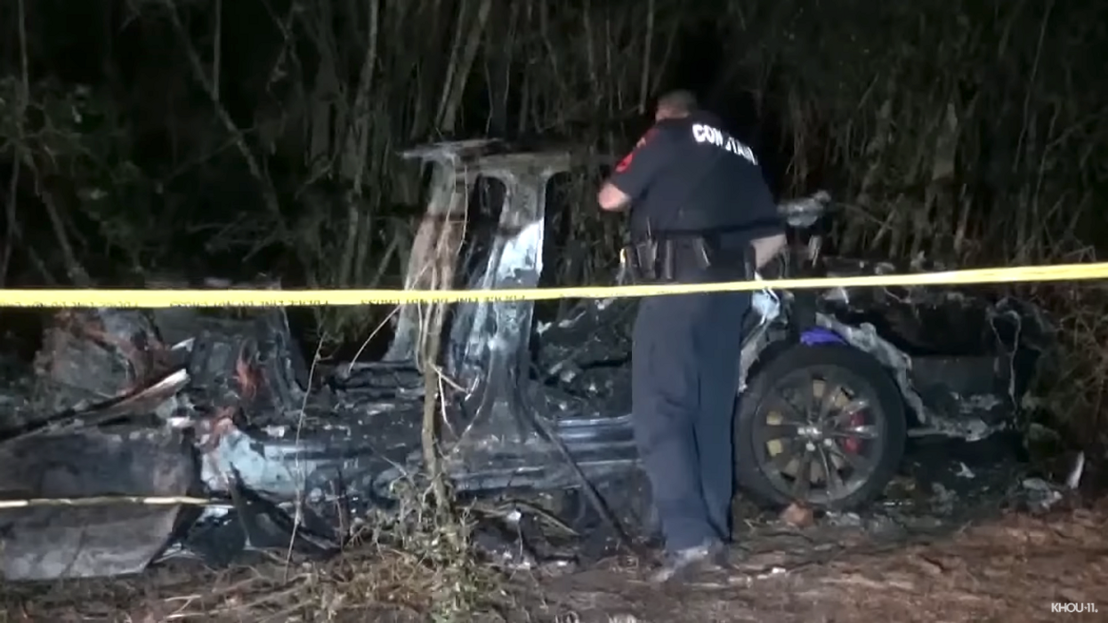 Two dead after driverless Tesla slammed into tree and burst into flames, police say