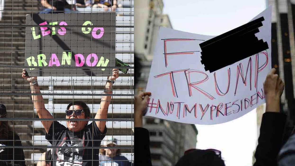 'Two faced' Dan Rather rips Republicans for 'vulgarity' of 'Let's Go Brandon' chant; gives Democrats a pass for shouting 'F*** Donald Trump' from the rooftops