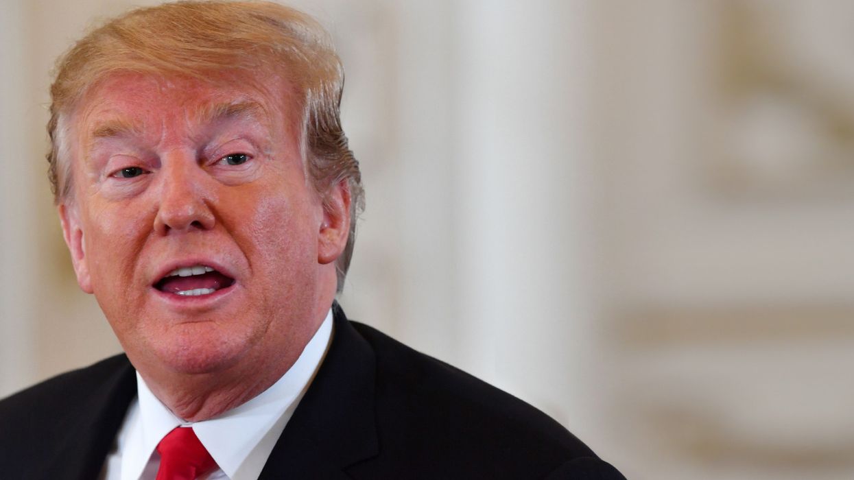 US President Donald Trump speaks during a meeting with Caribbean leaders at Trump's Mar-a-Lago estate in West Palm Beach Florida, on March 22, 2019.