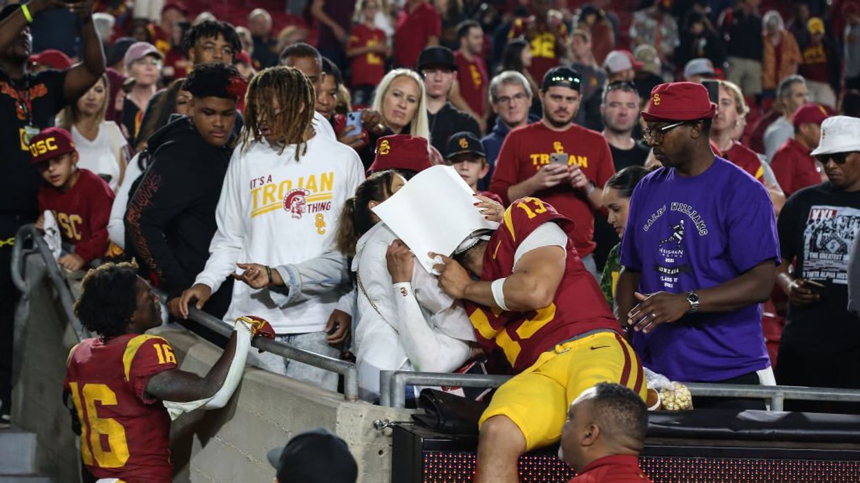 USC star Caleb Williams now says crying in mother's arms on TV helped spread 'awareness' for 'mental health'