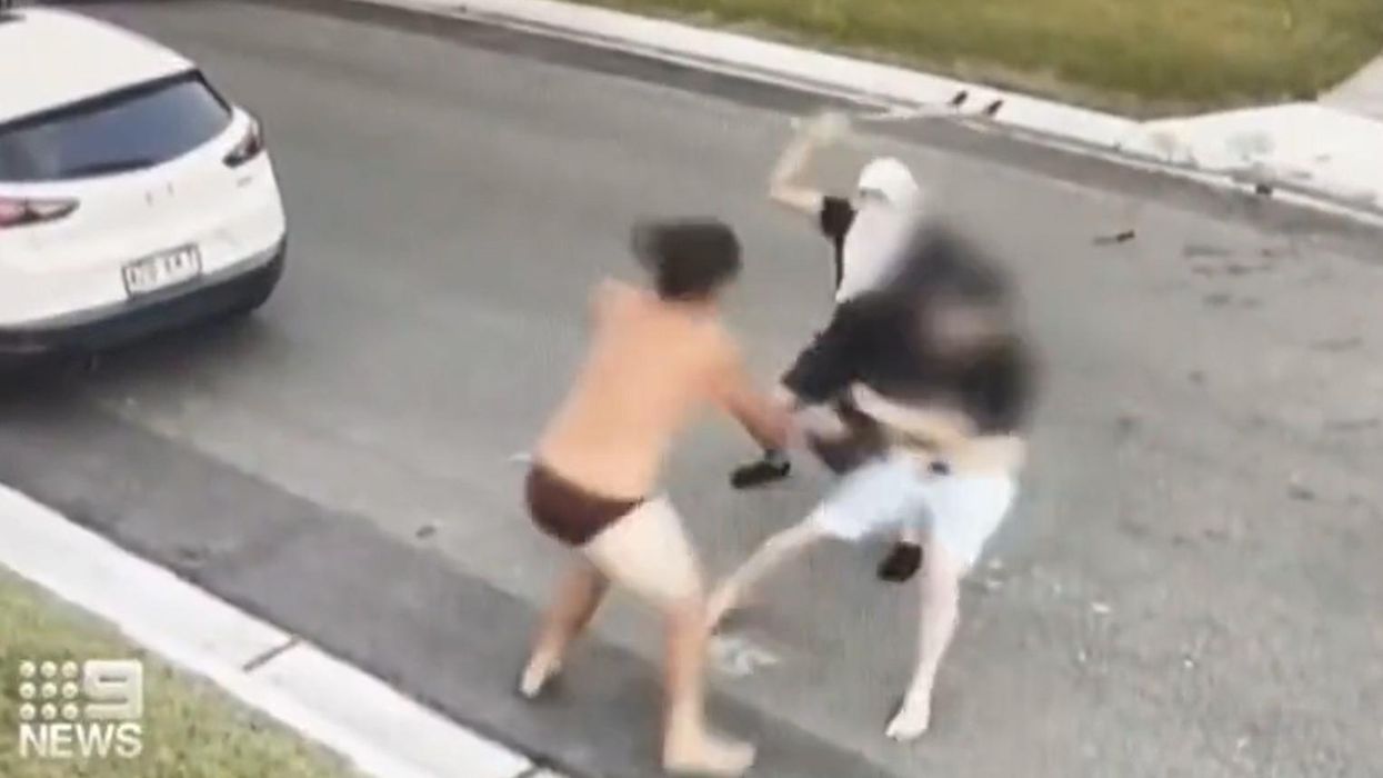 Using one thief as a human shield, 50-year-old Australian father fends off group of marauders in his underwear