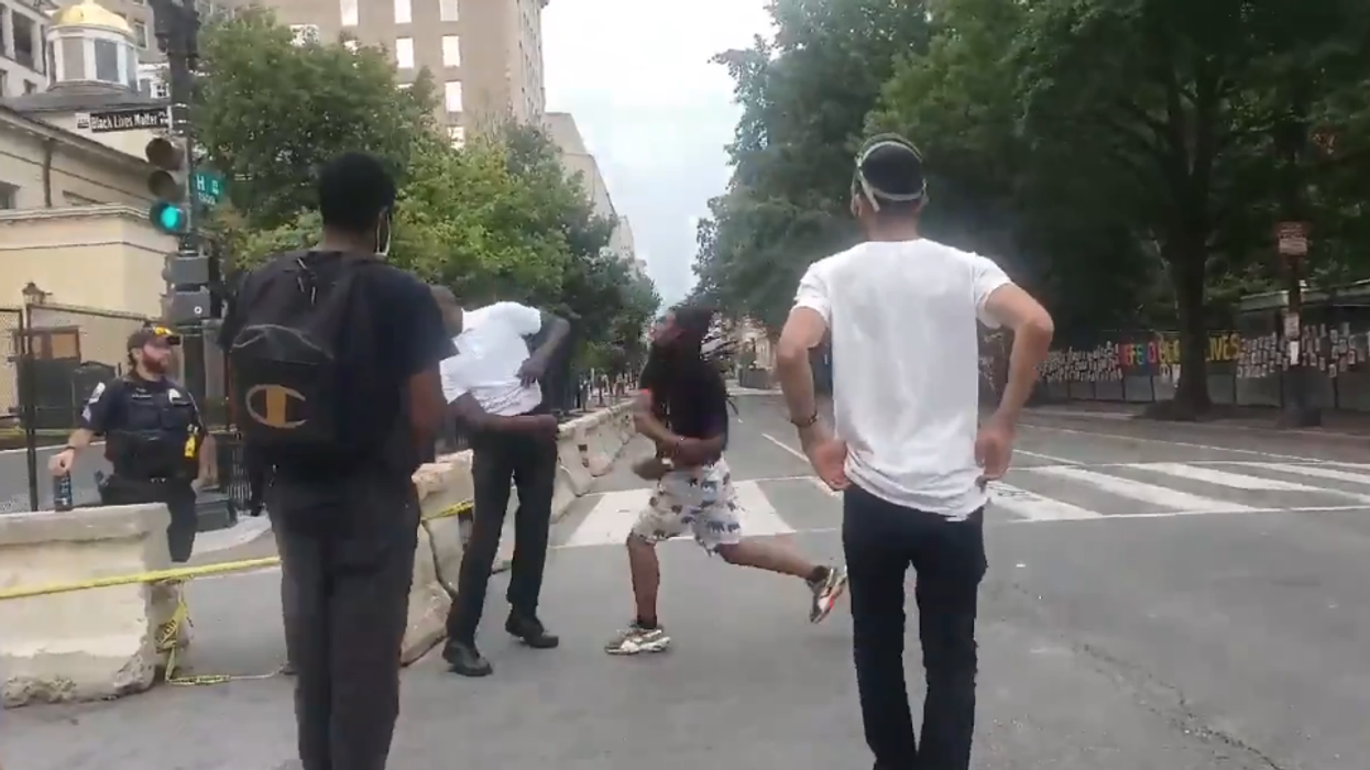 VIDEO: BLM protester punches black reported Trump supporter in the face — immediately gets arrested
