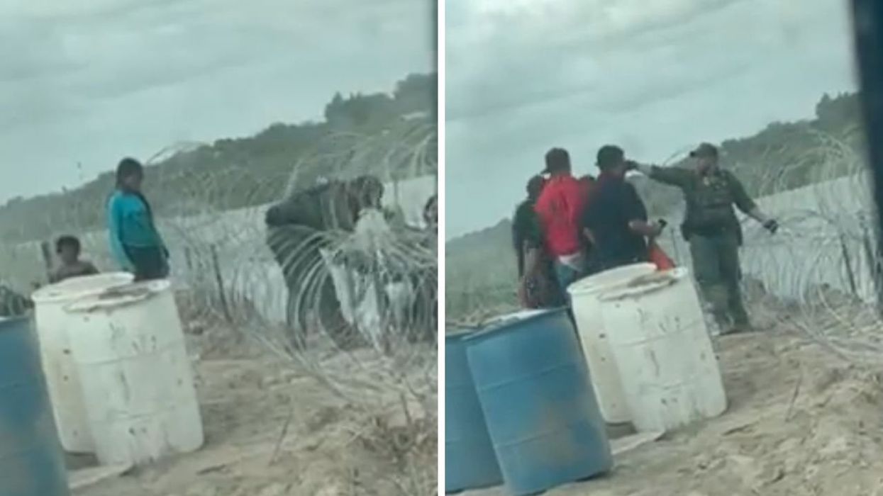 Video: Border Patrol agent cuts razor wire installed by Texas to deter illegal crossings — then allows migrants to enter private property