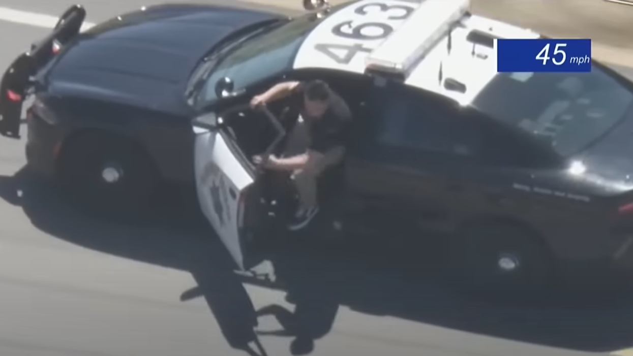Video: California suspect dies after jumping out of stolen police cruiser in the middle of high-speed car chase