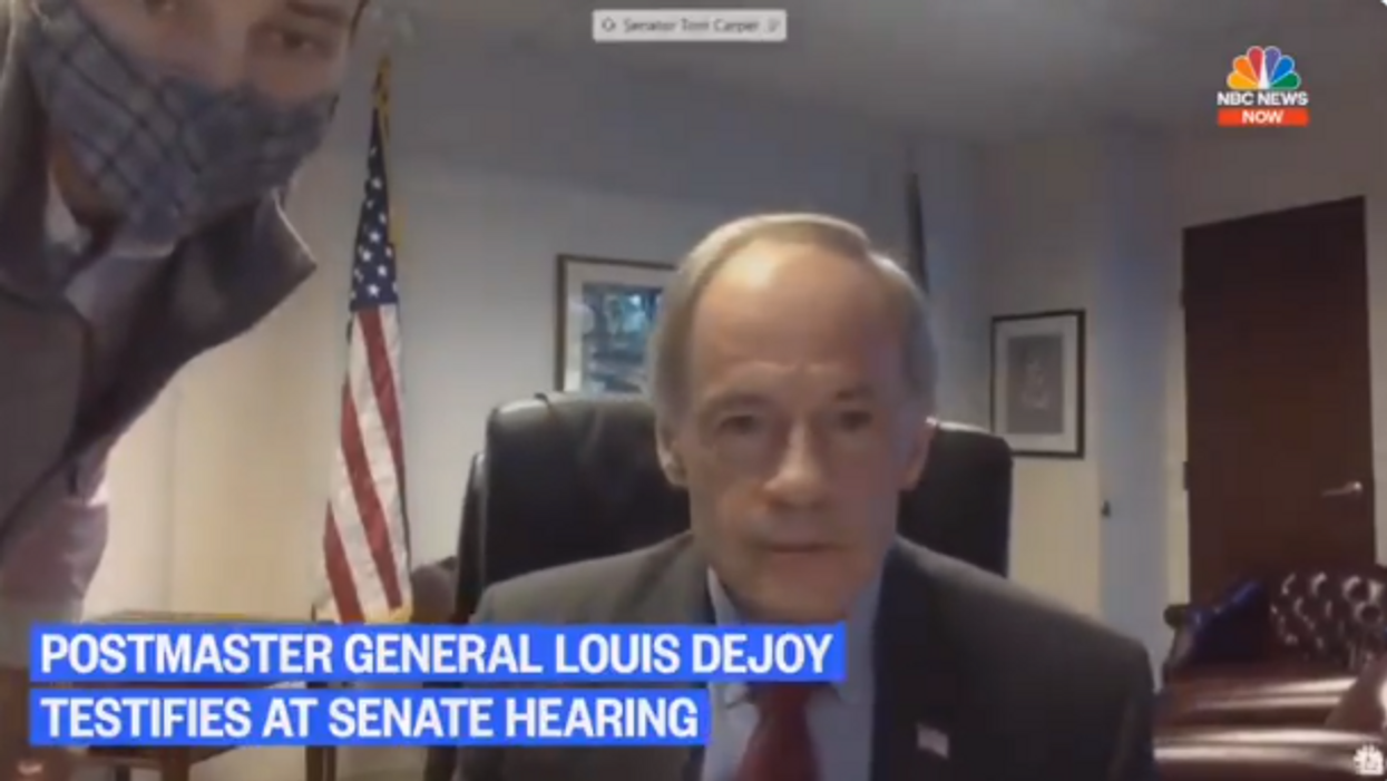 VIDEO: Dem. senator doesn't know he's live on camera, rattles off the F-word during virtual USPS hearing