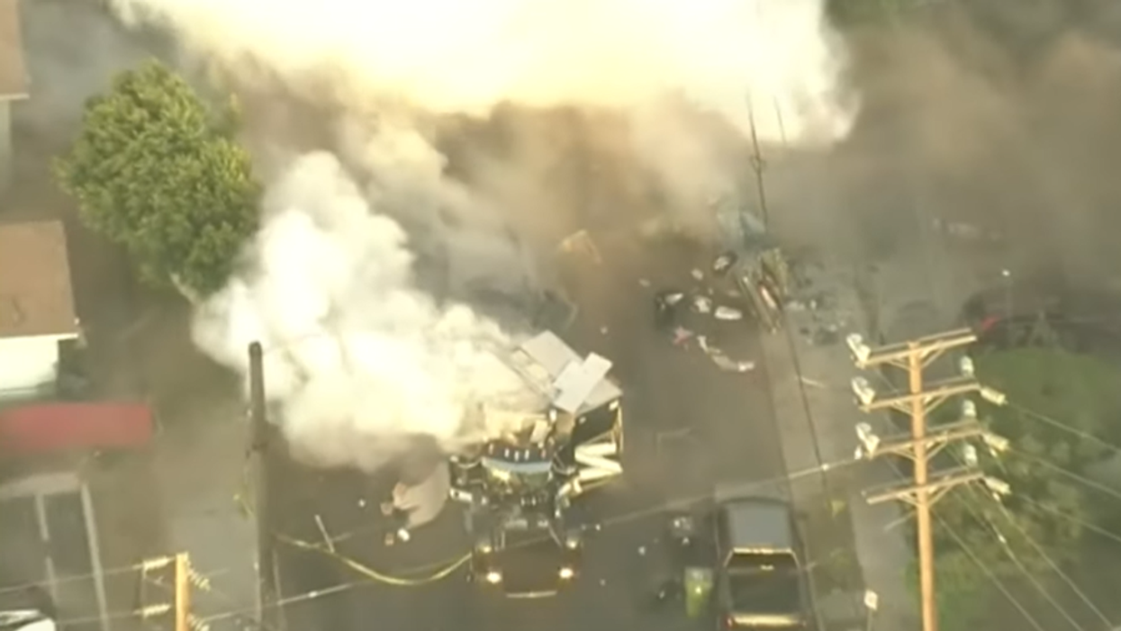 VIDEO: Explosion rocks LA neighborhood; 16 people injured when bomb squad detonates improvised explosives after seizing 5,000 pounds of illegal fireworks
