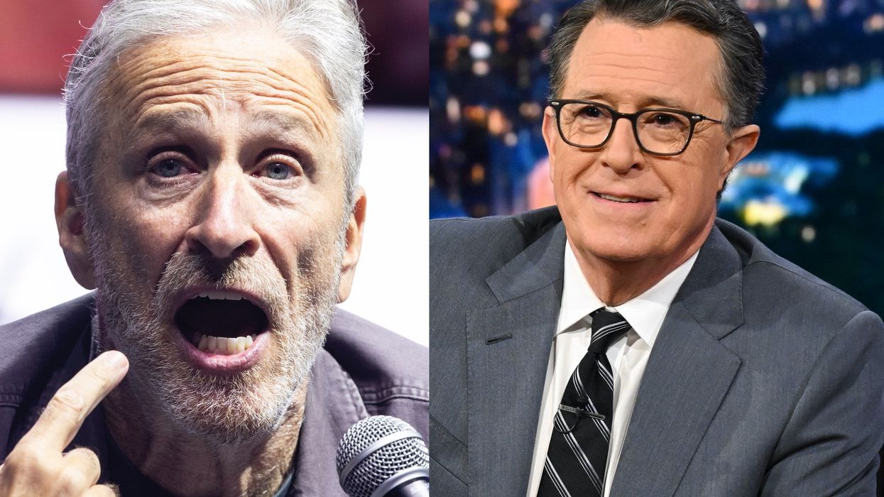 VIDEO: Jon Stewart's expletive-filled reaction to Colbert cancellation is getting scorched online