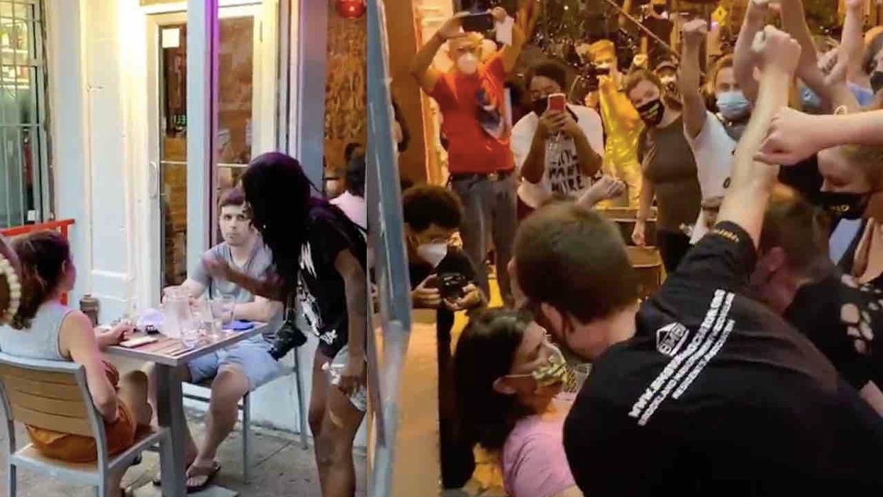 VIDEO: Leftist militants harass DC restaurant patrons who refuse to raise their fists