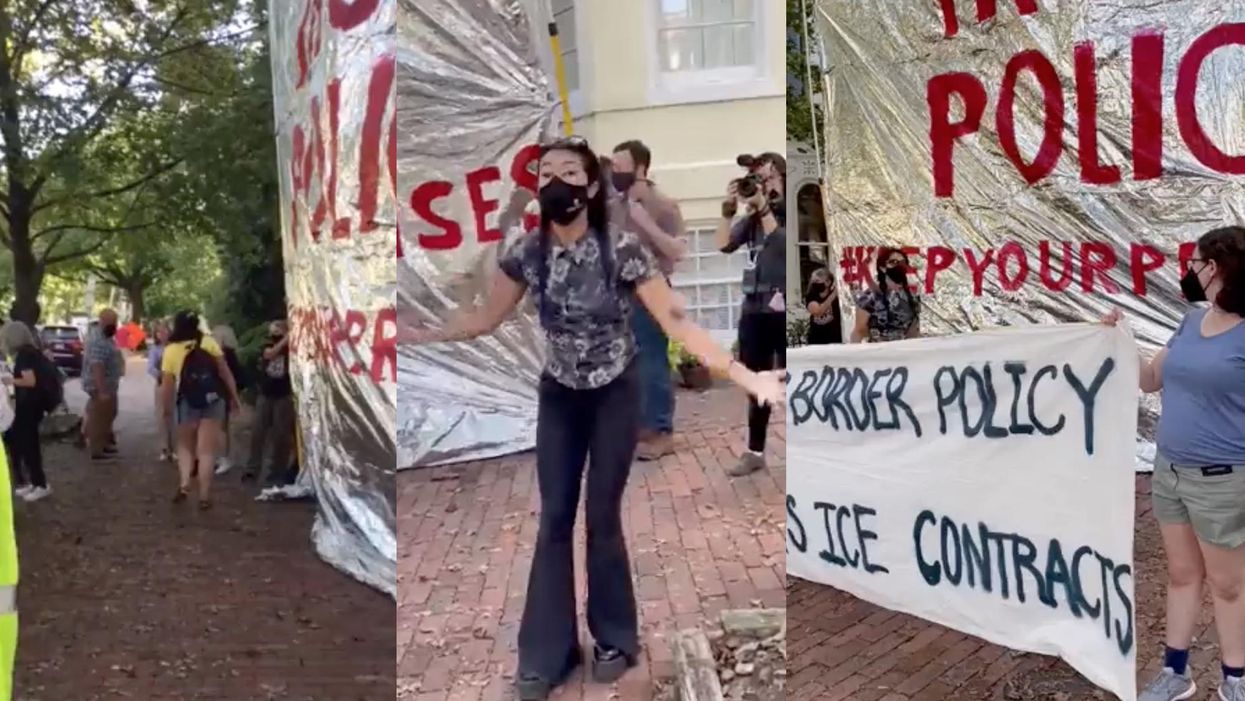 VIDEO: Liberal protesters confront Biden's DHS secretary at his home and demand he stop deportations