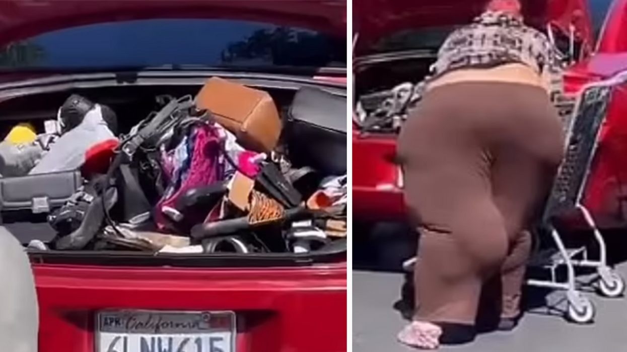 Video: Morbidly obese bandits easily caught by bystander as they make very slow getaway with trunk full of shoes