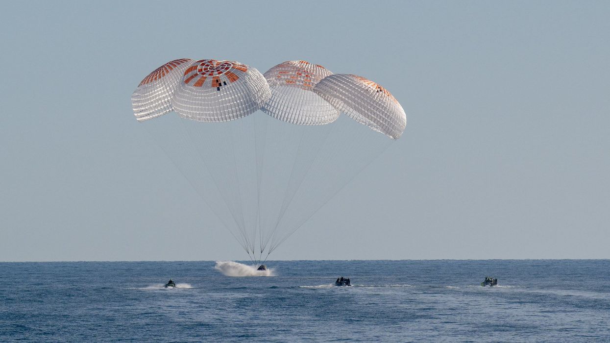 VIDEO: NASA astronauts stranded in space by the Biden admin splash down in SpaceX capsule
